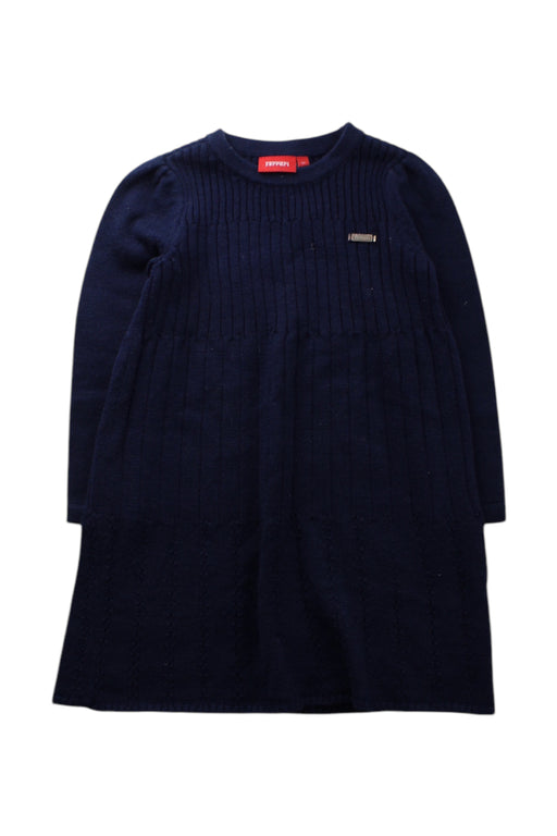 A Navy Sweater Dresses from Ferrari in size 3T for girl. (Front View)