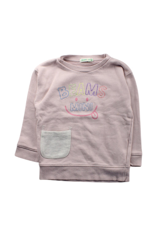 A Pink Sweatshirts from BEAMS in size 2T for neutral. (Front View)