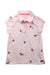 A Pink Short Sleeve Polos from Tommy Hilfiger in size 3T for girl. (Front View)