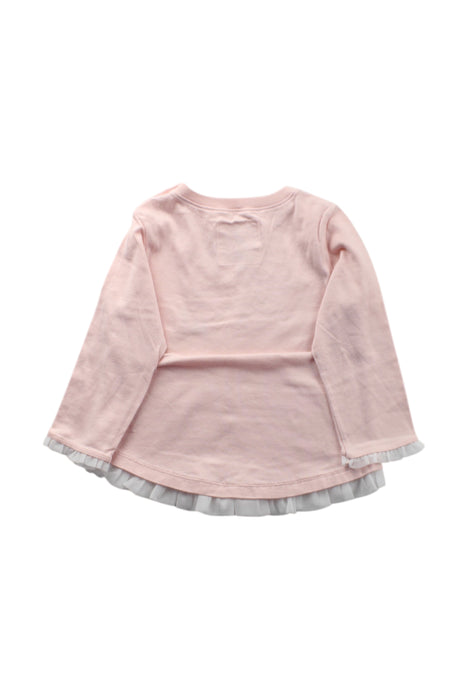 A Pink Long Sleeve Tops from Miki House in size 18-24M for girl. (Back View)