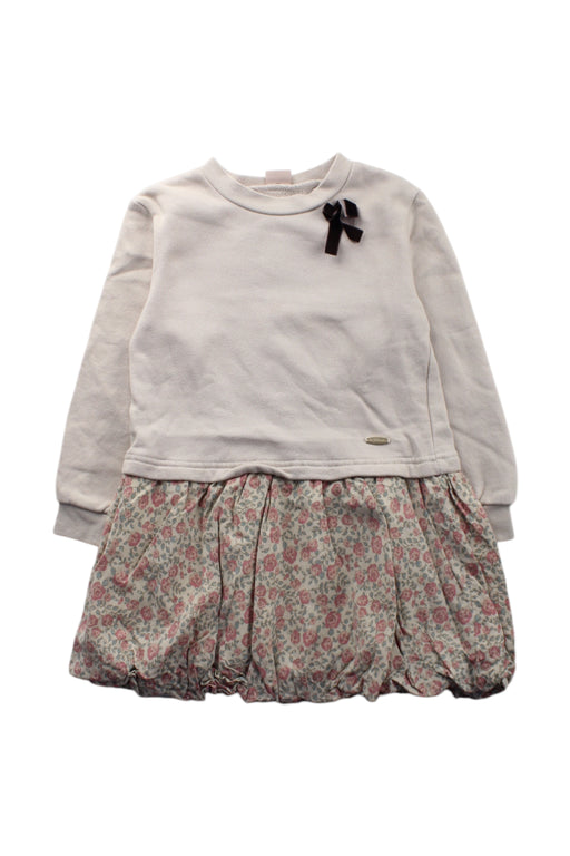 A White Sweater Dresses from Petit Main in size 2T for girl. (Front View)