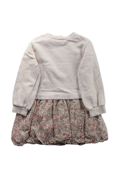 A White Sweater Dresses from Petit Main in size 2T for girl. (Back View)