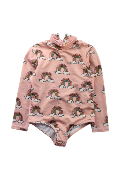 A Pink Rash Guards from Hugo Loves Tiki in size 4T for girl. (Front View)