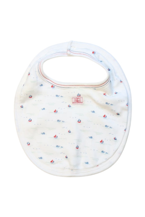 A White Bibs from Petit Bateau in size O/S for neutral. (Front View)