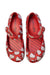 A Red Flats from Mini Melissa in size 4T for girl. (Back View)