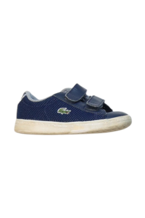 A Navy Sneakers from Lacoste in size 12-18M for neutral. (Front View)