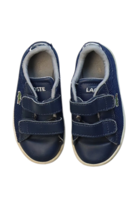 A Navy Sneakers from Lacoste in size 12-18M for neutral. (Back View)