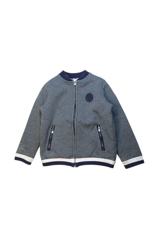A Grey Lightweight Jackets from Jacadi in size 6T for boy. (Front View)