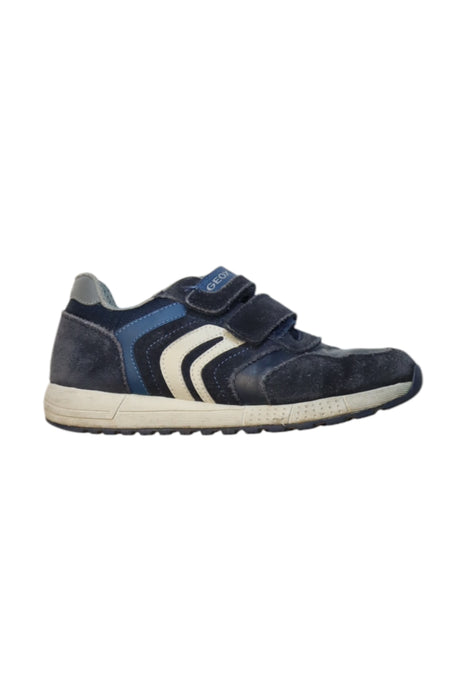 A Navy Sneakers from Geox in size 11Y for boy. (Front View)