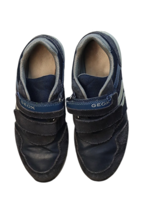 A Navy Sneakers from Geox in size 11Y for boy. (Back View)