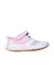 A Pink Sneakers from Skechers in size 7Y for girl. (Front View)