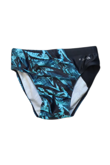 A Black Swimsuits from Flow in size 9Y for boy. (Front View)