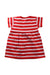 A Red Short Sleeve Dresses from Petit Bateau in size 12-18M for girl. (Back View)
