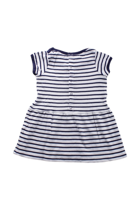 A Navy Short Sleeve Dresses from Jacadi in size 18-24M for girl. (Back View)