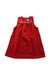 A Red Sleeveless Dresses from Petit Bateau in size 12-18M for girl. (Front View)