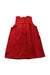 A Red Sleeveless Dresses from Petit Bateau in size 12-18M for girl. (Back View)