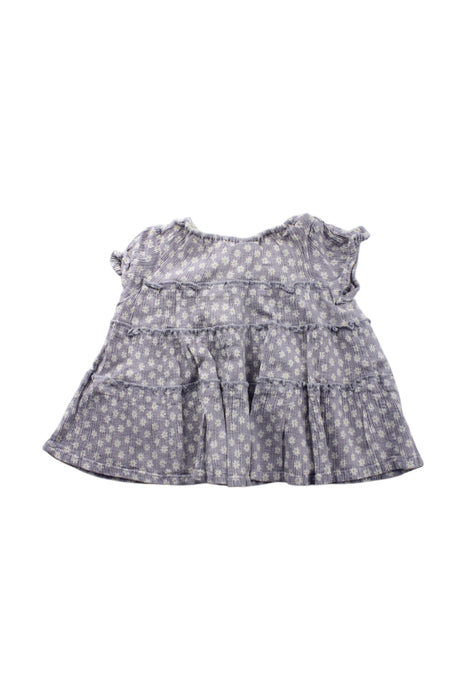 A Grey Short Sleeve Dresses from Petit Main in size 12-18M for girl. (Back View)