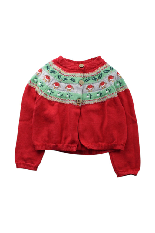 A Red Cardigans from Frugi in size 2T for girl. (Front View)