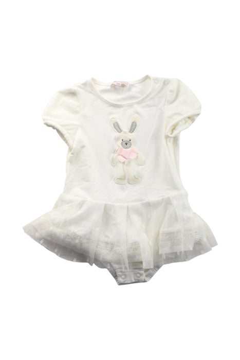 A White Short Sleeve Bodysuits from Nicholas & Bears in size 12-18M for girl. (Front View)