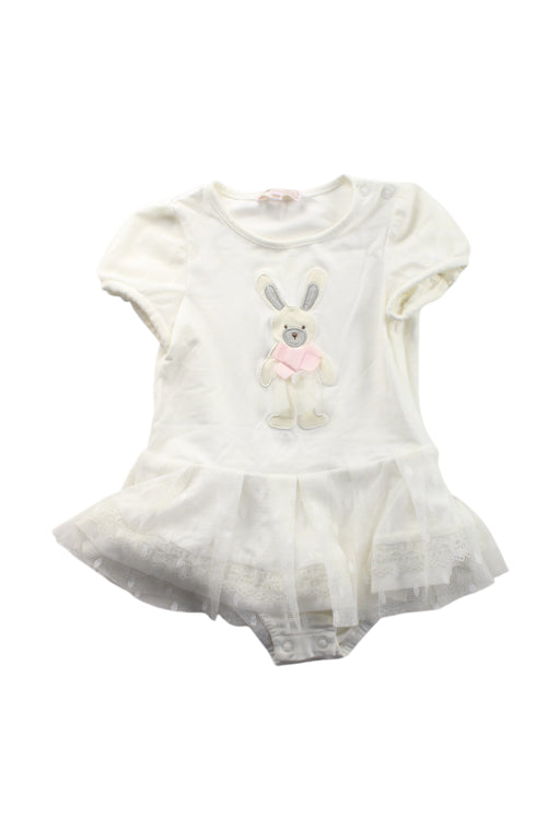 A White Short Sleeve Bodysuits from Nicholas & Bears in size 12-18M for girl. (Front View)