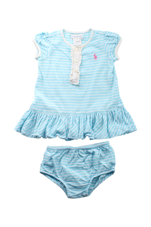 A Blue Shorts Sets from Ralph Lauren in size 3-6M for girl. (Front View)