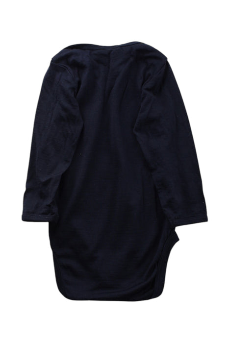 A Navy Long Sleeve Bodysuits from Nature Baby in size 6-12M for neutral. (Back View)