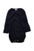 A Navy Long Sleeve Bodysuits from Nature Baby in size 6-12M for neutral. (Front View)