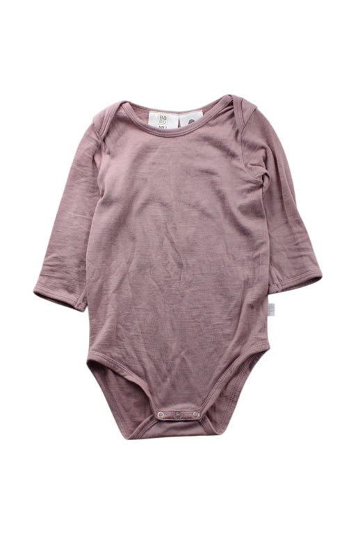A Pink Long Sleeve Bodysuits from Babu in size 12-18M for neutral. (Front View)