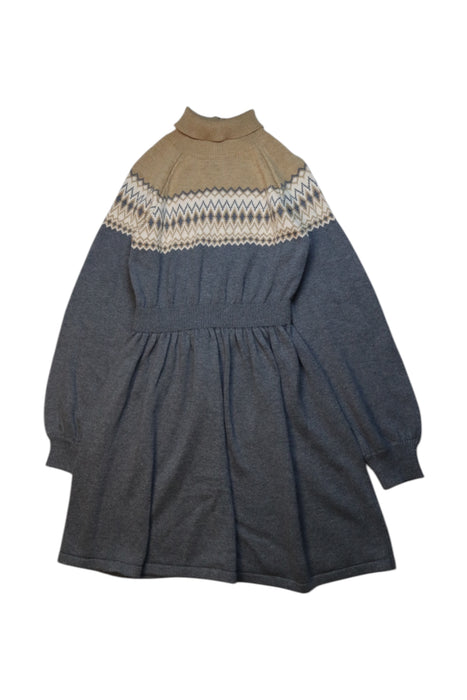 A Grey Sweater Dresses from Janie & Jack in size 10Y for girl. (Front View)