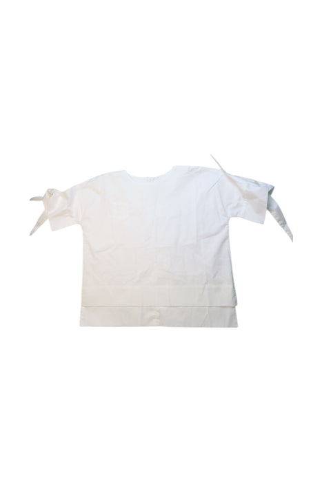 A White Short Sleeve Tops from Unlabel in size 8Y for girl. (Front View)