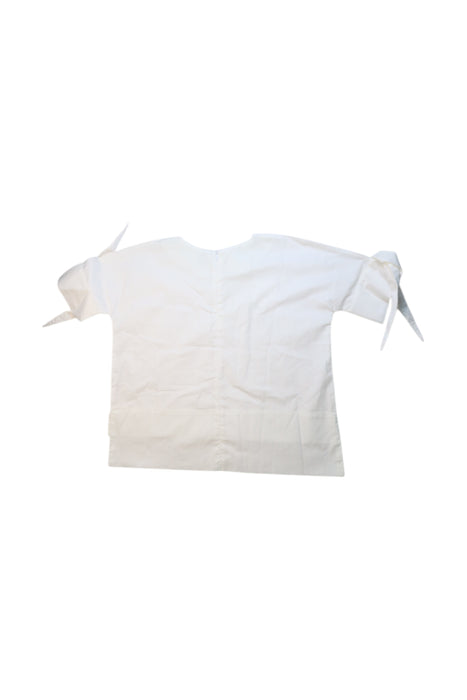 A White Short Sleeve Tops from Unlabel in size 8Y for girl. (Back View)