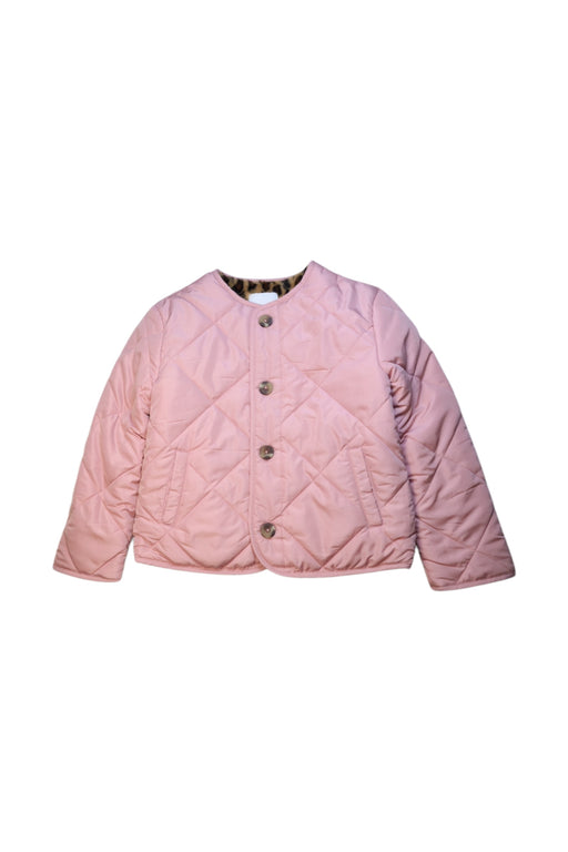 A Pink Puffer/Quilted Coats & Outerwear from Janie & Jack in size 10Y for girl. (Front View)