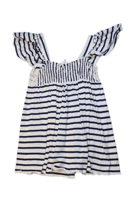 A Navy Sleeveless Dresses from Nanos in size 10Y for girl. (Back View)