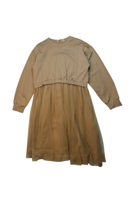 A Beige Long Sleeve Dresses from Nicholas & Bears in size 10Y for girl. (Front View)
