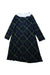 A Navy Long Sleeve Dresses from Il Gufo in size 10Y for girl. (Back View)