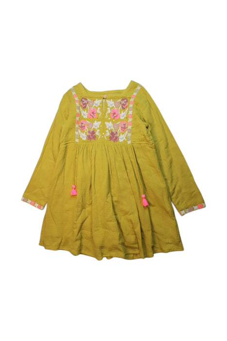 A Yellow Long Sleeve Dresses from Louise Misha in size 8Y for girl. (Front View)