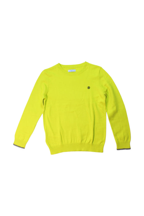 A Yellow Knit Sweaters from Mayoral in size 5T for boy. (Front View)