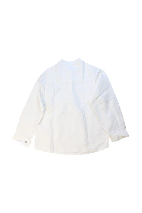 A White Long Sleeve Shirts from Foque in size 6T for boy. (Back View)