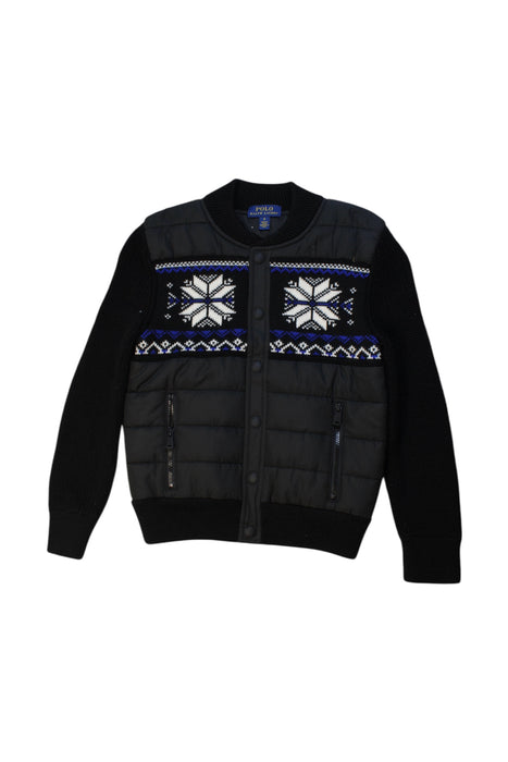 A Black Puffer/Quilted Jackets from Polo Ralph Lauren in size 6T for boy. (Front View)