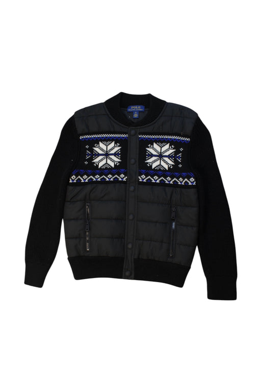 A Black Puffer/Quilted Jackets from Polo Ralph Lauren in size 6T for boy. (Front View)