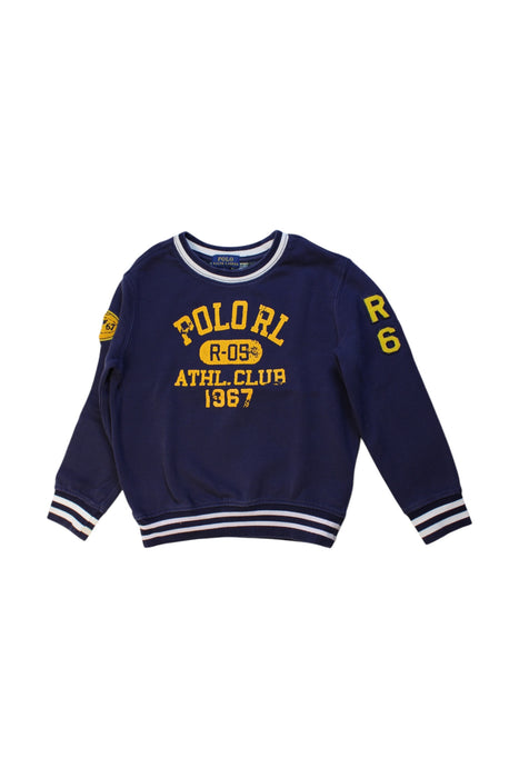 A Navy Crewneck Sweatshirts from Polo Ralph Lauren in size 6T for boy. (Front View)