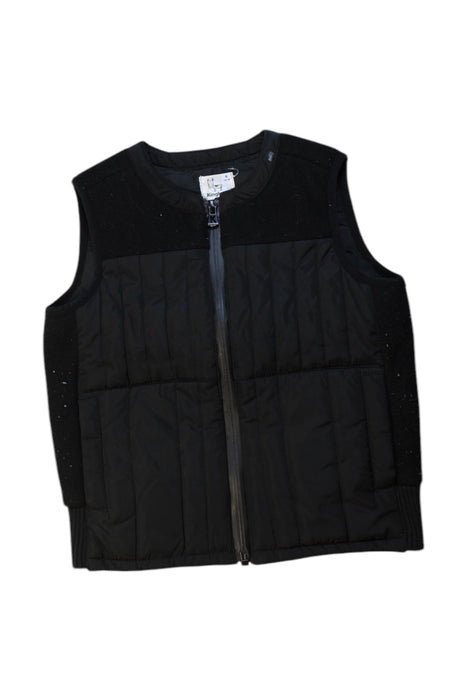A Black Outerwear Vests from Kingkow in size 6T for boy. (Front View)