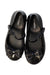 A Black Dress Shoes from Mini Melissa in size 4T for girl. (Back View)