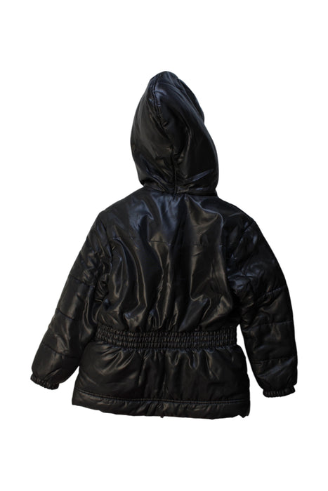 A Black Puffer/Quilted Coats & Outerwear from La Compagnie des Petits in size 6T for girl. (Back View)