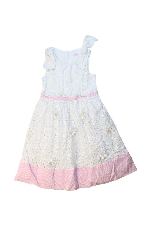 A White Sleeveless Dresses from Nicholas & Bears in size 4T for girl. (Front View)