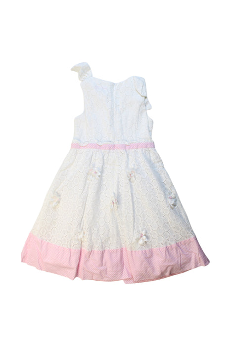 A White Sleeveless Dresses from Nicholas & Bears in size 4T for girl. (Back View)