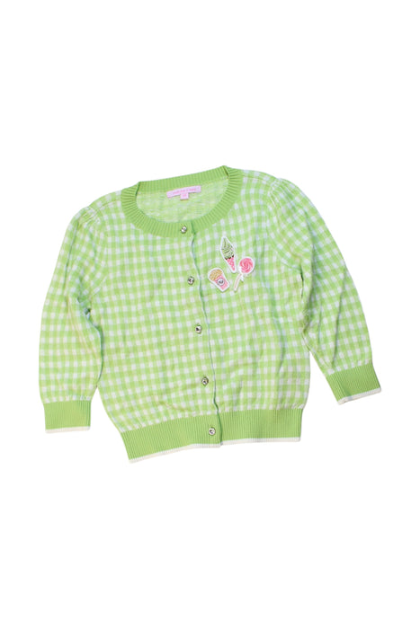 A Green Cardigans from Nicholas & Bears in size 4T for girl. (Front View)
