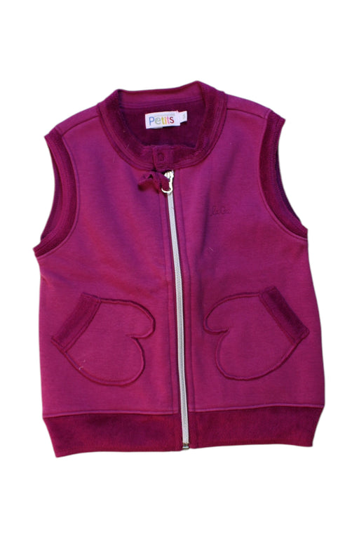 A Purple Outerwear Vests from La Compagnie des Petits in size 5T for girl. (Front View)