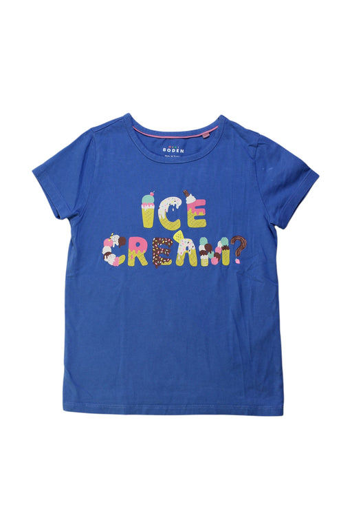 A Blue Short Sleeve T Shirts from Boden in size 7Y for girl. (Front View)