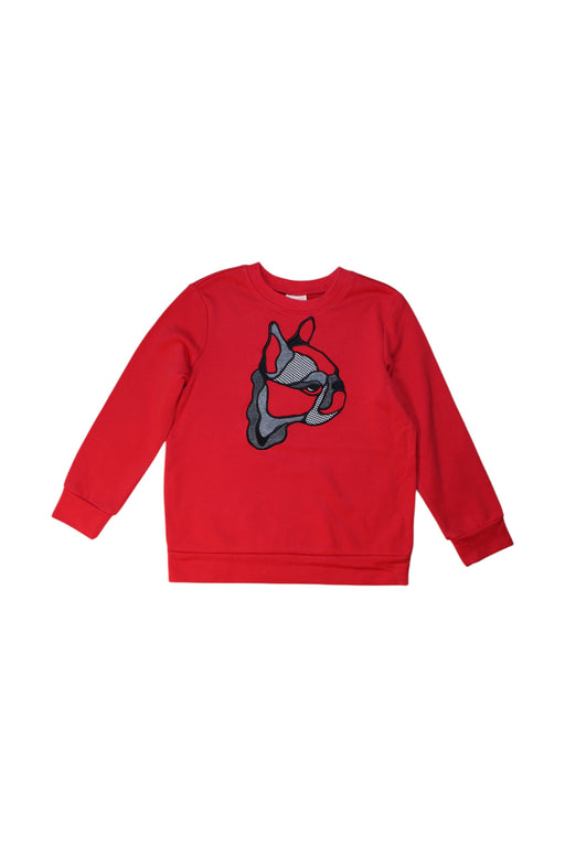 A Red Crewneck Sweatshirts from Momonittu in size 8Y for boy. (Front View)